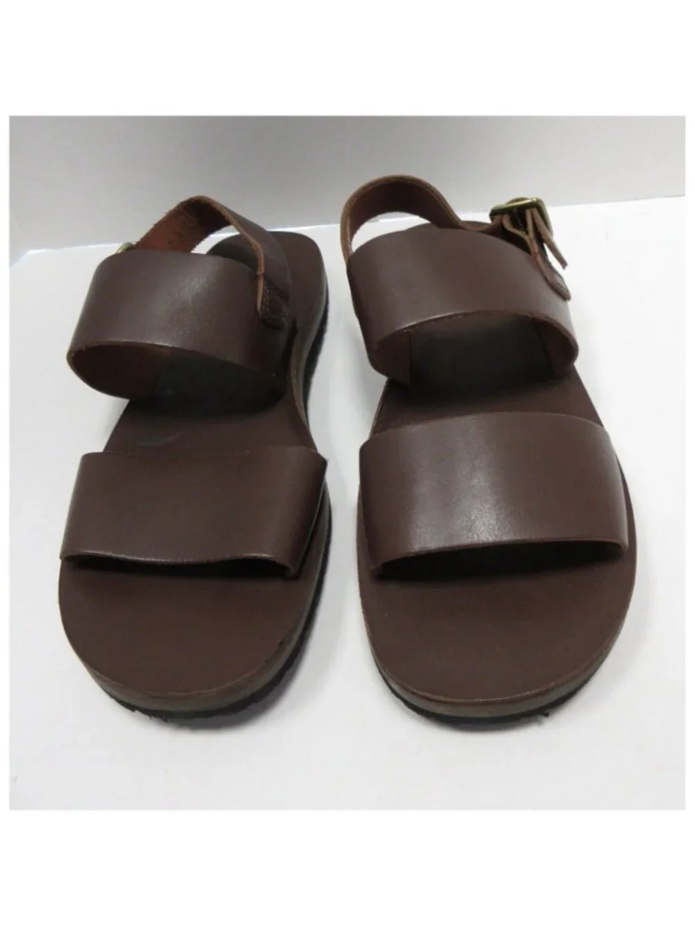 VTG Polo Ralph Lauren Sandals 11 Leather Slingback Buckle Summer Beach
